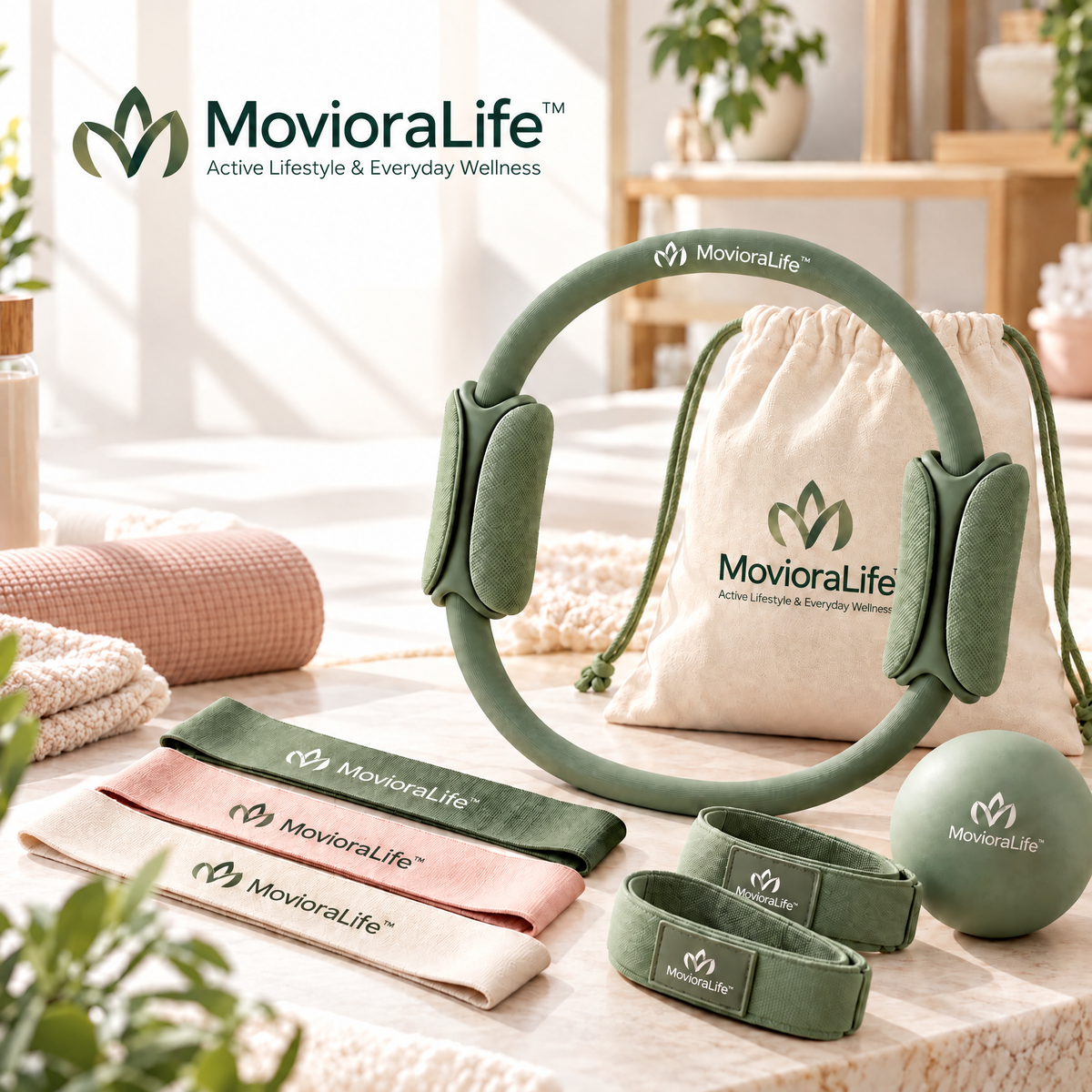 MovioraLife™ Pilates Ring Fitness Kit