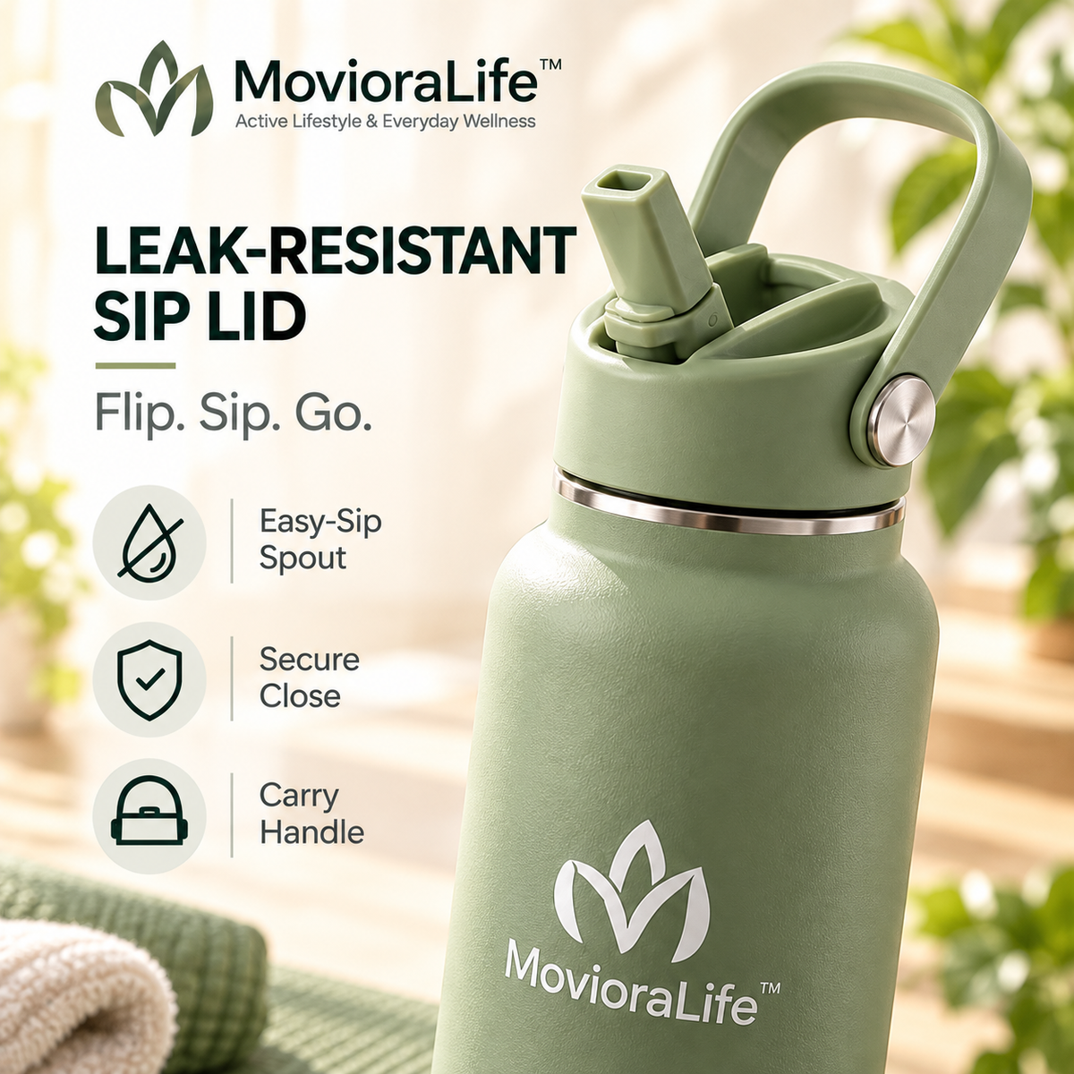 MovioraLife™ Sports Water Bottle
