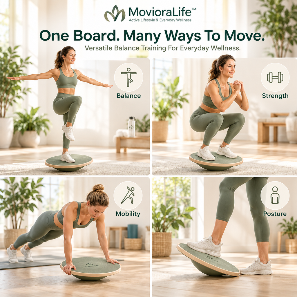 MovioraLife™ Balance Training Board