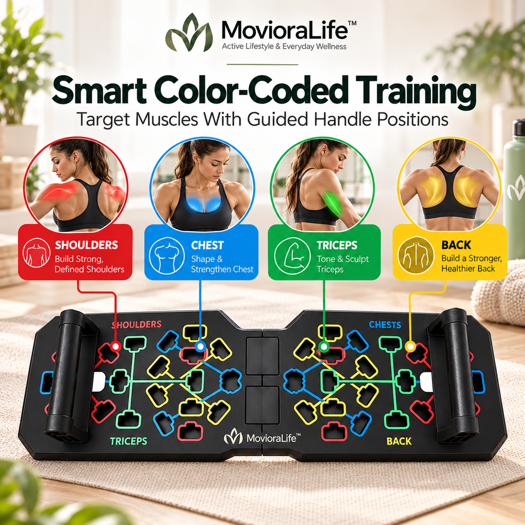 MovioraLife™ Foldable Push Up Board