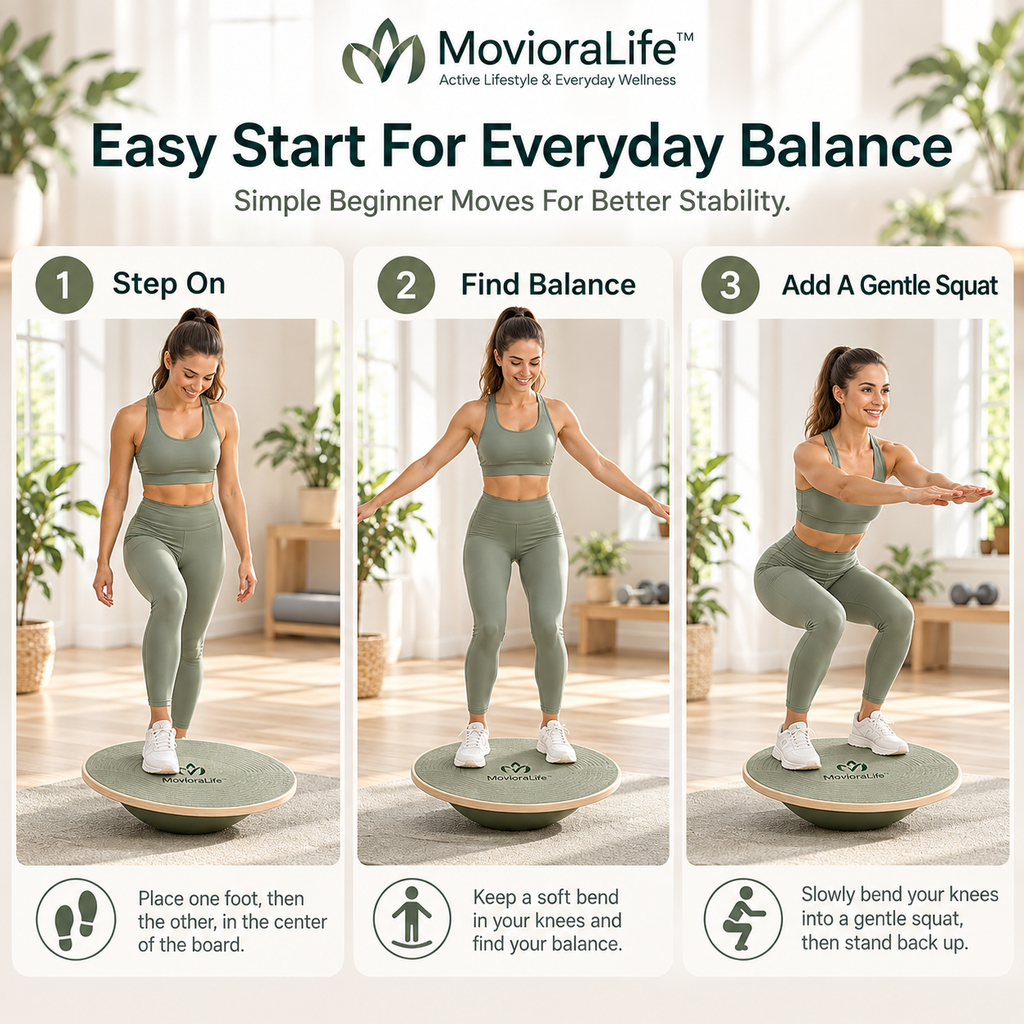 MovioraLife™ Balance Training Board
