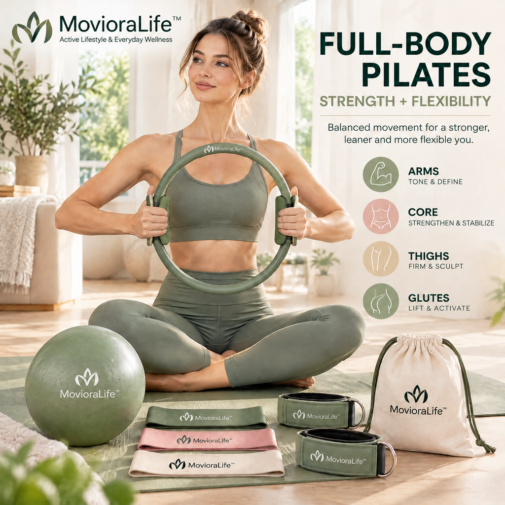 MovioraLife™ Pilates Ring Fitness Kit