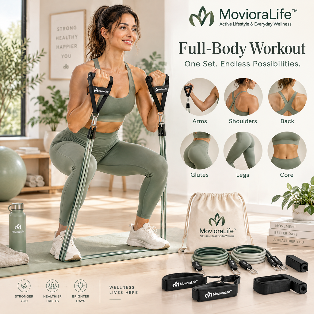 MovioraLife™ Adjustable Resistance Bands Set
