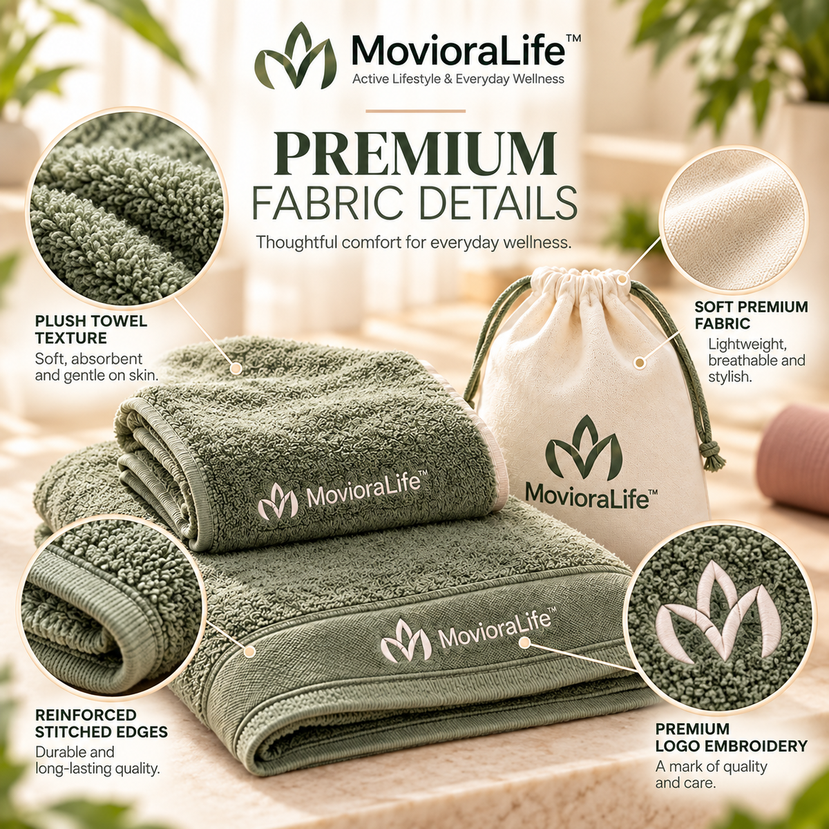 MovioraLife™ Fitness Towel Set