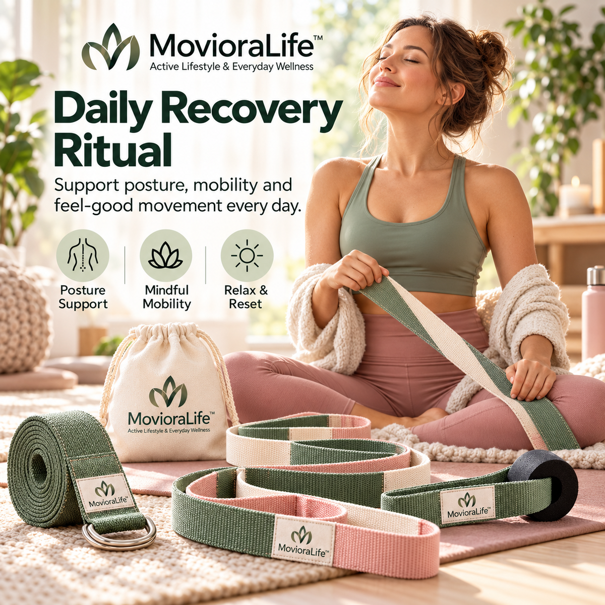 MovioraLife™ Stretching Strap Set