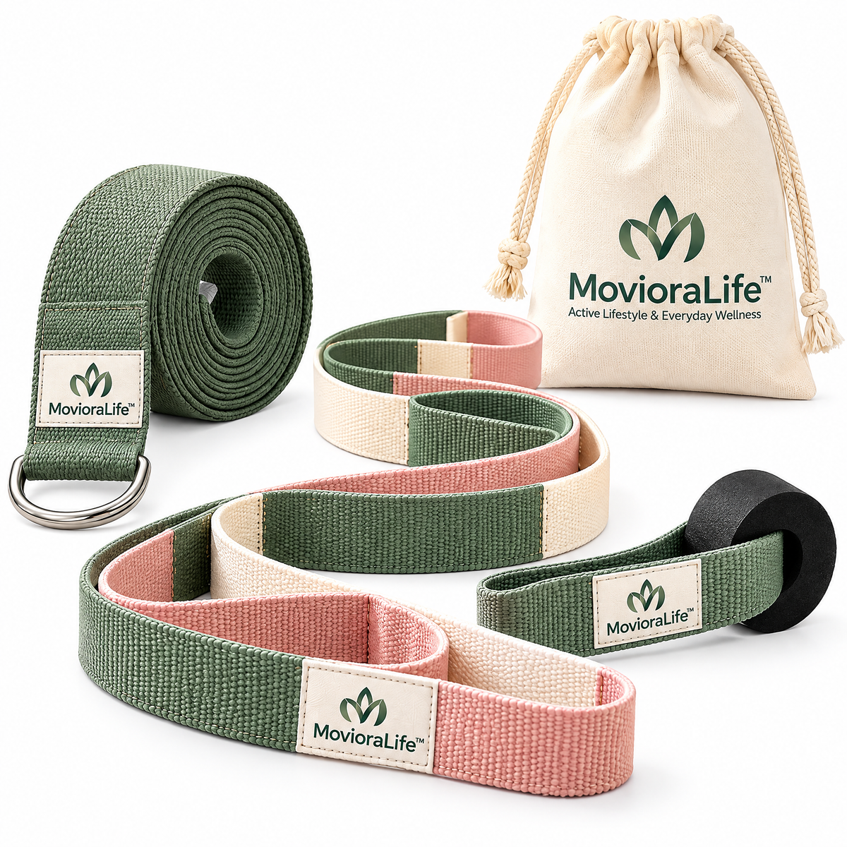 MovioraLife™ Stretching Strap Set